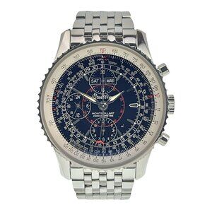 Breitling Montbrillant Datora Stainless Steel Black Dial 43mm Auto Mens A21330